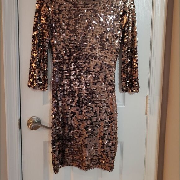 French C Sequin Crewneck Dress 4 - Picture 2 of 10